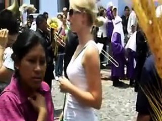 Upskirt Of A Blonde Woman On Vacation