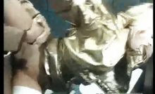 Beautiful babe is rewared with a massive cumshot from Rocco