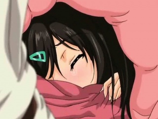 Big boobed anime gets slammed from behind