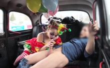 Gal in clown costume fucked by the driver for free fare