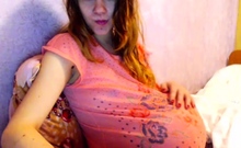 Pregnant Redhead Webcam Masturbation