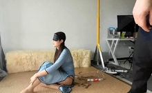 Asian busty teen getting toy fucked hard