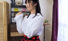 Pretty Japanese teen solo masturbation Uncensored