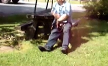 Old Man Jerks In The Park
