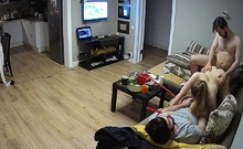 Amateur couple copulation on hidden cam