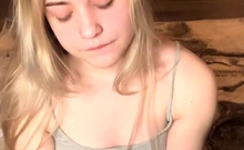 Gorgeous blonde teen Kelly Candy foot fetish