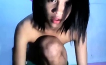 Amazing filipino ladyboy flashing on cam