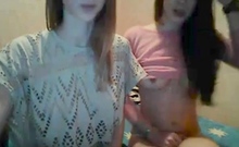 Two Girls kissing on Webcam