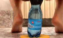 extreme ass insertion with 2 plastic bottles