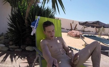 Hot Taylor Blaze Films Himself Jacking Off By The Pool