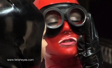 Amateur fetish BDSM action with redhead