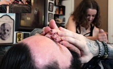 Exotic brunette hardcore foot fetish fuck