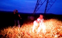 Watch this preggo amateur piss outdoors in fetish solo