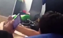 Asian Twink Cums While Watching Porn