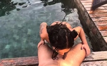 Brunette hardcore blowjob