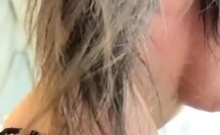 Stacked brunette goes solo toys and masturbation