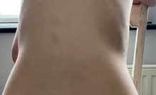 Sexy milf Angel Blond stuffing her tight ass with huge toys