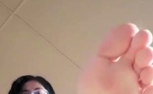 Exotic brunette hardcore foot fetish fuck