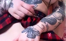 Big boobs milf masturbates with her dildo