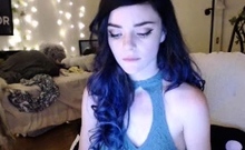 Curly Blonde Teen Records Solo Dildo Masturbation More At