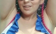 Big ass babe exposes her big boobs