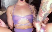 Amateur Redheads Touch The Cock