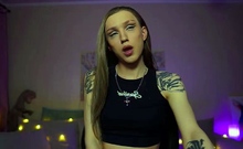 Curly Blonde Teen Records Solo Dildo Masturbation More at