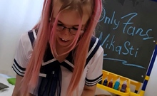 Cute amateur webcam teen girl toying pussy on webcam