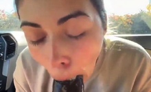 Interracial slut sucking and fucking big cock hard in hd