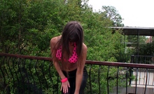 Fake agent fuck brunette amateur babe outdoor