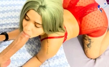 This hot Tiktoker is working firm for a fat sausage #2 -