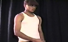 Vintage horny str8 dude solo jerking off