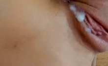 Brunette Teen Takes On Big Cock, Gets Creampied Twice