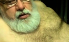 Silver Fox Jacks Off