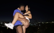 Brunette With A Massive Ass Takes A BBC In Public Street