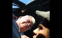 Blowjob In The Car With A Young Stud And An Older Gentleman