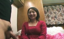 Subtitled CFNM bottomless Japanese oil massage handjob